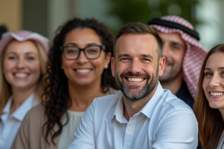 Arabian Sands Tourism team smiling warmly