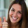 Smiling customer giving thumbs up