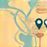 Map with custom route pins