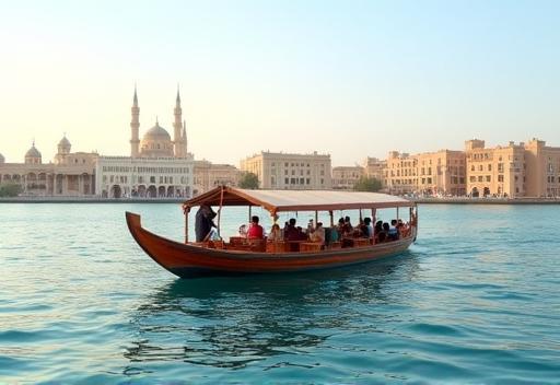 Traditional abra boat on Dubai Creek