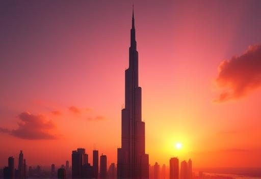 Burj Khalifa at sunset