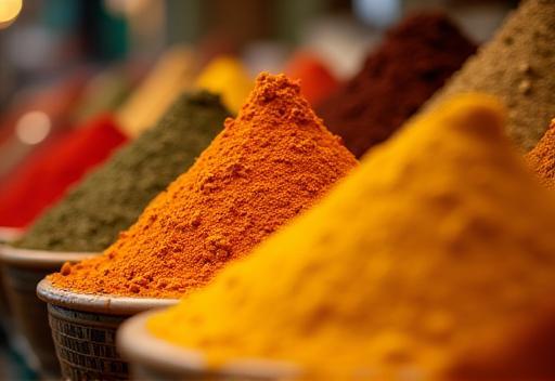 Spices displayed at a souk